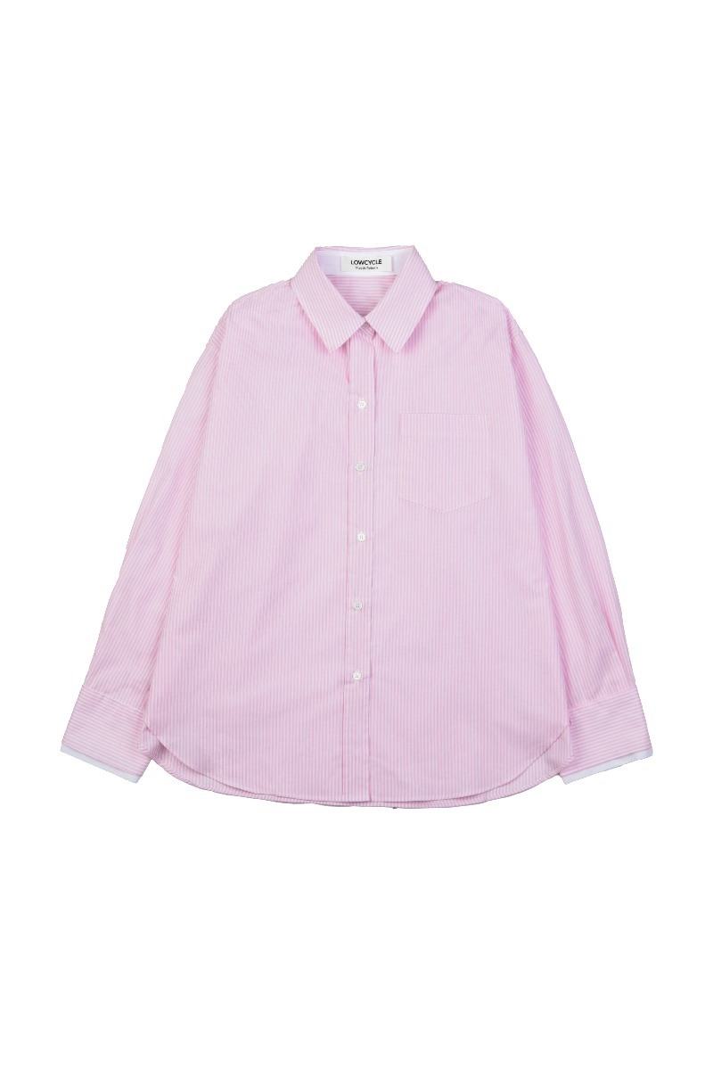 LC 스트라이프 셔츠 핑크